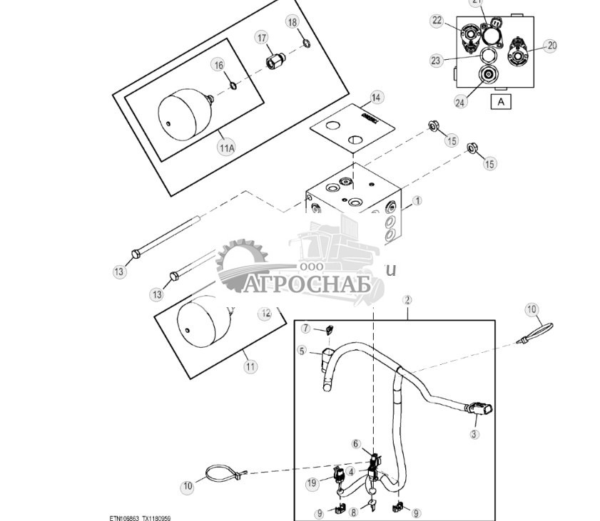 Клапан выбора схемы включения сервоуправления (PEPS) ( - 303523) - ST819035 543.jpg